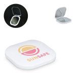 Miroir compact avec lumière rechargeable et double grossissement