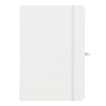 Carnet A5 en PU, notes adhésives et poche intérieure, pages à points couleur blanc