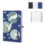 Carnet A5 en PU, notes adhésives et poche intérieure, pages à points