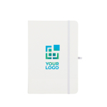 Carnet A5 en PU, notes adhésives et poche intérieure, pages à points vue principale