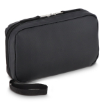 Pochette organisatrice en plastique recyclé avec fermeture éclair couleur noir