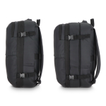 Sac à dos de voyage extensible et spacieux, compatible bagage cabine couleur noir cinquième vue
