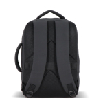 Sac à dos pour PC en similicuir avec sangle pour valise 15,6'' couleur noir troisième vue