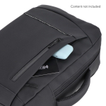 Sac à dos pour PC en similicuir avec sangle pour valise 15,6'' couleur noir cinquième vue