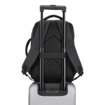 Sac à dos pour PC en similicuir avec sangle pour valise 15,6'' couleur noir sixième vue