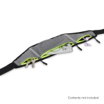 Banane réfléchissante pour course avec fermeture éclair et dos en mesh couleur gris quatrière vue