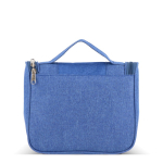 Trousse en plastique recyclé avec crochet intérieur pour suspendre couleur bleu quatrière vue
