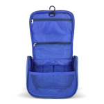 Trousse en plastique recyclé avec crochet intérieur pour suspendre couleur bleu cinquième vue