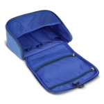 Trousse en plastique recyclé avec crochet intérieur pour suspendre couleur bleu sixième vue