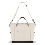 Sac de voyage en coton et fibres recyclée, anses courtes et longues couleur beige deuxième vue