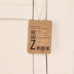 Sac de voyage en coton et fibres recyclée, anses courtes et longues couleur beige sixième vue