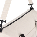 Sac de voyage en coton et fibres recyclée, anses courtes et longues couleur beige septième vue