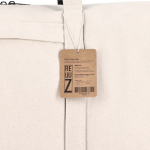 Sac de voyage en coton et polyester avec poche avant et latérale couleur beige sixième vue