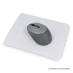 Chiffon en microfibre antidérapant pour lunettes et tapis de souris couleur blanc quatrière vue