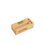 Support multifonction en bambou naturel avec amplificateur de son Vue 1