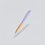 Stylo à bille avec clip translucide et grip en bambou, encre noire vue 3