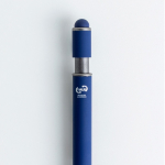 Stylo en aluminium recyclé avec spinner et embout tactile, encre bleue Vue 1