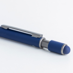 Stylo en aluminium recyclé avec spinner et embout tactile, encre bleue vue 3