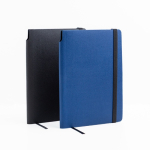 Carnet A5 en similicuir recyclé à couverture souple, pages blanches Vue 1