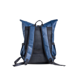 Sac à dos enroulable avec revêtement PU et poche ordinateur 15,6'' couleur bleu marine vue 2