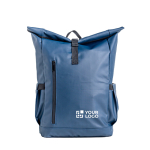 Sac à dos enroulable avec revêtement PU et poche ordinateur 15,6'' vue avec impression