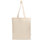 Sac en coton et plastique recyclés avec soufflet de fond 140 g/m² couleur beige