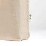 Sac en coton et plastique recyclés avec soufflet de fond 140 g/m²