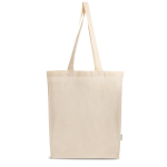 Sac en coton et plastique recyclés avec soufflet 140 g/m² couleur beige