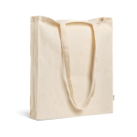 Sac en coton et plastique recyclés avec soufflet 140 g/m² couleur beige Vue 1