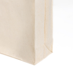 Sac en coton et plastique recyclés avec soufflet 140 g/m²