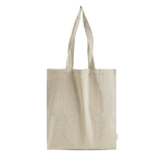 Sac en coton recyclé mélangé avec anses longues, résistance 8 kg