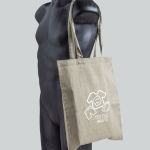 Sac en coton recyclé mélangé avec anses longues, résistance 8 kg