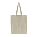 Sac en coton recyclé mélangé avec anses longues 150 g/m² couleur vert olive