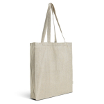Sac en coton recyclé mélangé avec anses longues 150 g/m² Vue 1