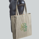 Sac en coton recyclé mélangé avec anses longues 150 g/m²