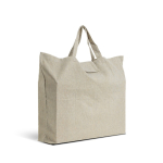 Sac pliable en coton recyclé avec soufflet et anses courtes 150 g/m² Vue 1