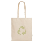 Tote bag en matériau écologique 140 g/m² avec longues anses vue du logo imprimé