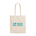 Tote bag en matériau écologique 140 g/m² avec longues anses vue avec impression