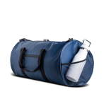 Sac de sport résistant avec revêtement en cuir synthétique couleur bleu marine vue 2