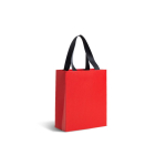Sac en papier premium finition mate avec anses en tissu résistant 4 kg couleur rouge Vue 1