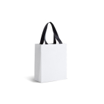 Sac en papier premium finition mate avec anses en tissu résistant 4 kg couleur blanc Vue 1