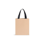 Sac en papier premium finition mate avec anses en tissu résistant 4 kg couleur beige