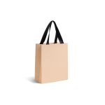 Sac en papier premium finition mate avec anses en tissu résistant 4 kg couleur beige Vue 1