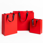 Sac en papier premium finition mate avec anses en tissu résistant 4 kg vue d'ambiance