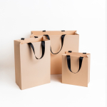 Sac en papier premium finition mate avec anses en tissu résistant 4 kg Vue 1