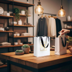 Sac en papier premium finition mate avec anses en tissu résistant 4 kg vue 3