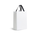Sac en papier premium et mate avec anses en tissu résistantes 7 kg couleur blanc Vue 1