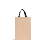 Sac en papier premium et mate avec anses en tissu résistantes 7 kg couleur beige