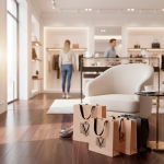 Sac en papier premium et mate avec anses en tissu résistantes 7 kg vue 2