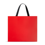 Sac en papier premium mat, soufflet et anses en tissu résistant 9 kg couleur rouge